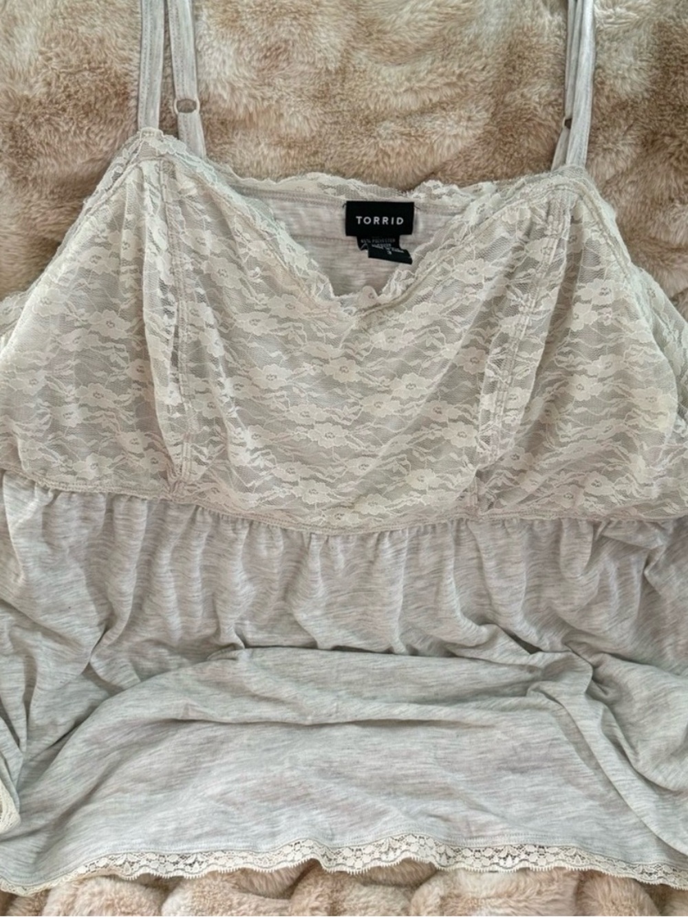 TORRID TANK TOP - 
Cream/Gray Tank